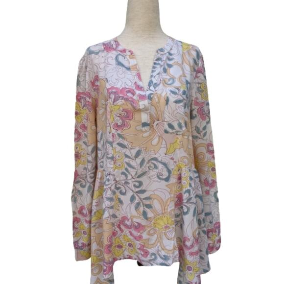 Anthropologie Maeve Floral Long Sleeve Blouse 6 - Picture 3 of 9
